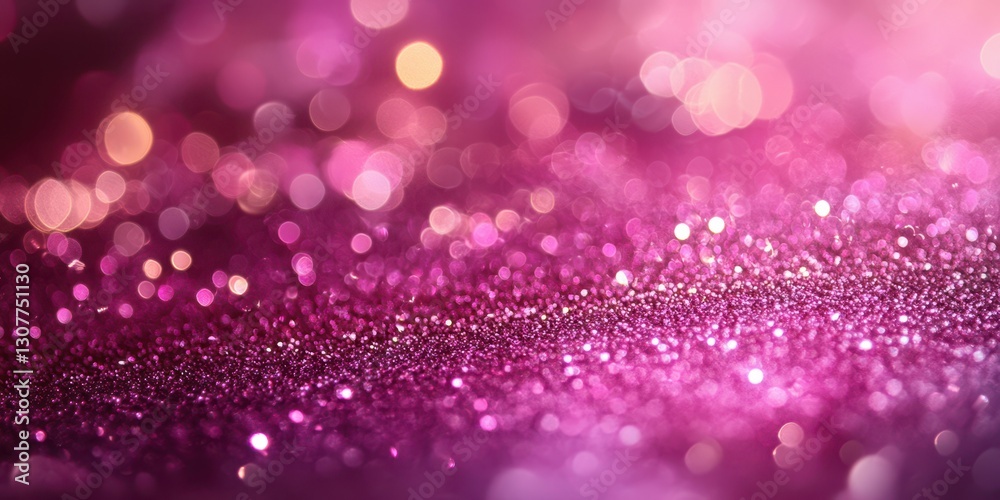 Sparkling pink glitter creates a mesmerizing backdrop for festive celebrations at night Sparkling pink glitter creates a mesmerizing backdrop for festive celebrations at night