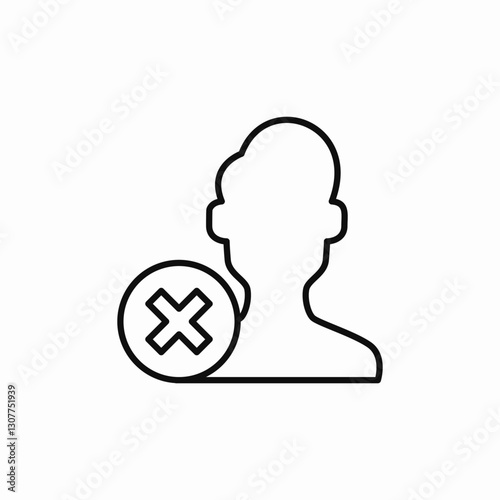 member account removal icon sign vector