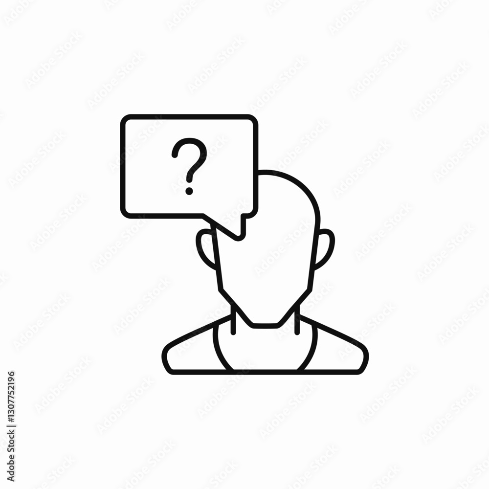 member question icon sign vector member question icon sign vector