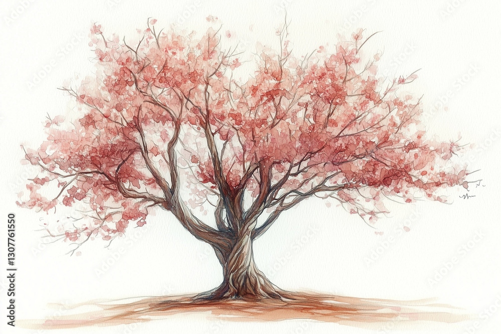 Fototapeta premium tree with pink flowers