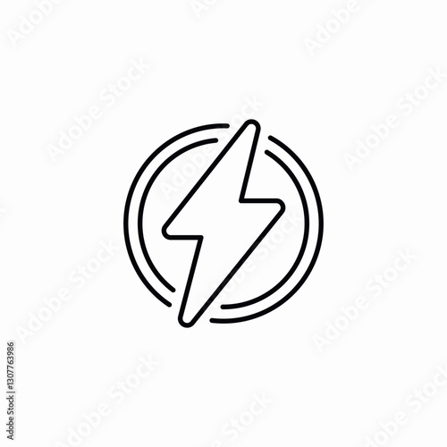 electricity lightning icon sign vector
