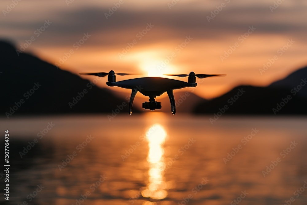 A drone flying overhead in nature takes beautiful pictures and videos A drone flying overhead in nature takes beautiful pictures and videos