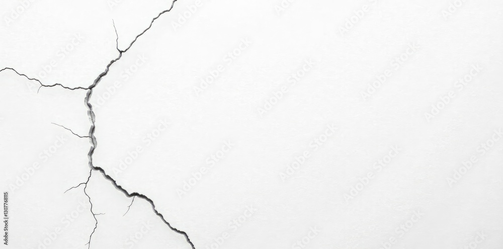 Fototapeta premium Simple white background with a few subtle cracks, simplicity, texture