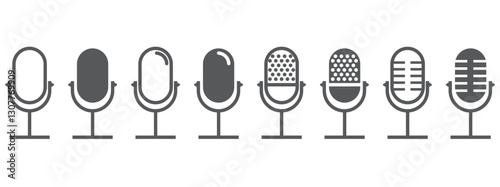 Microphone icon, Microphone icon vector set. mic symbol. Karaoke mic web and mobile app icon. Voice, recording Studio Symbol collection.