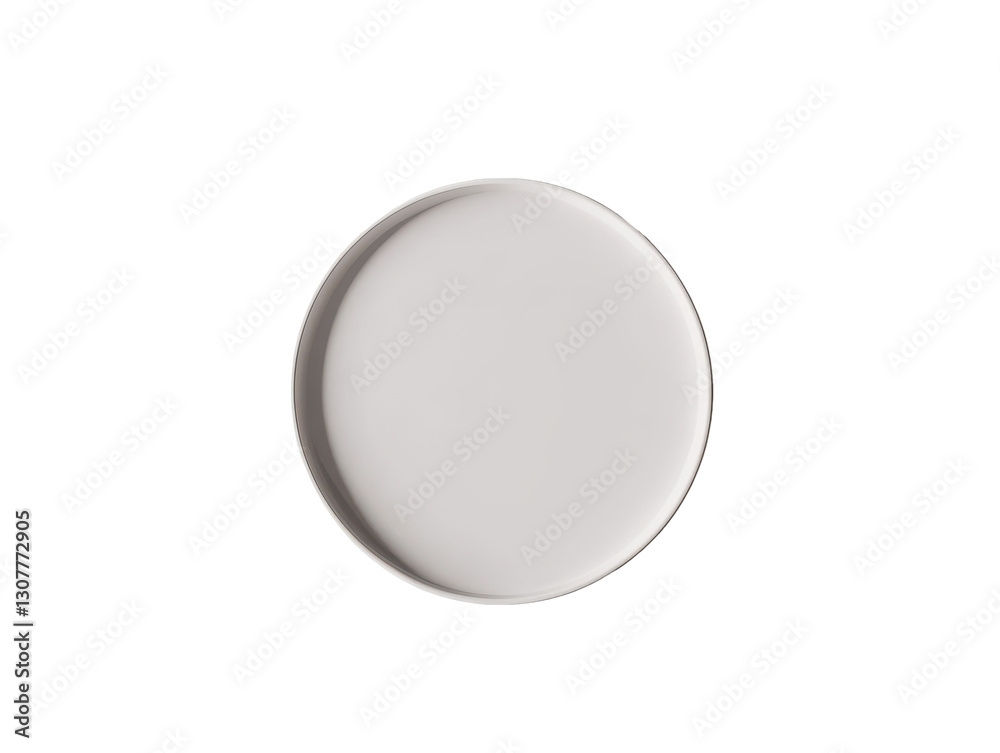 Isolated Grey Dinner Plate Isolated Grey Dinner Plate