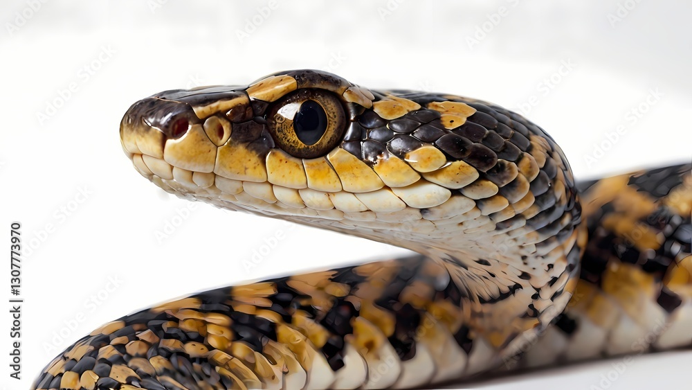 Obraz premium close up of a snake on white