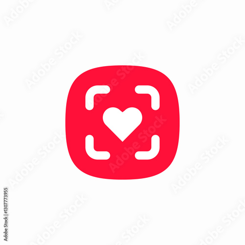 heart frame icon sign vector