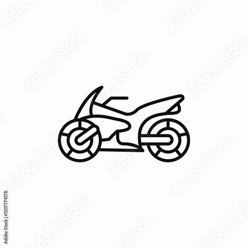 large motorcycle icon sign vector