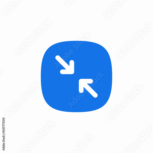 screen minimize icon sign vector