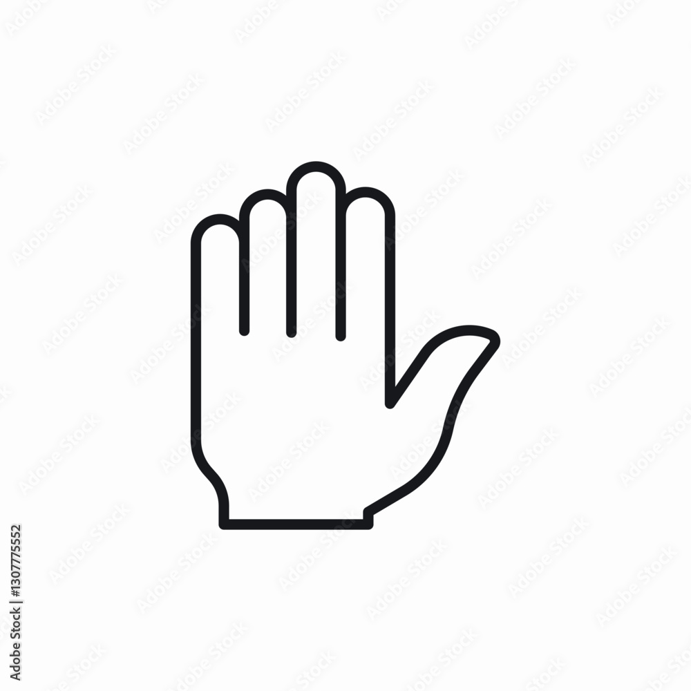 stop palm icon sign vector stop palm icon sign vector