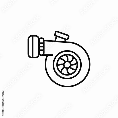 vehicle turbo icon sign vector