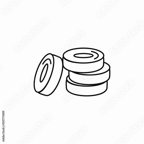 vehicle wheels icon sign vector