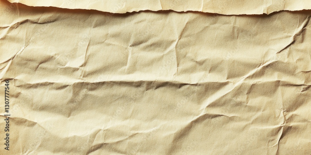 Obraz premium Textured Vintage Parchment Paper Old Aged Wrinkled Craft Surface Blank Material with Distressed Look