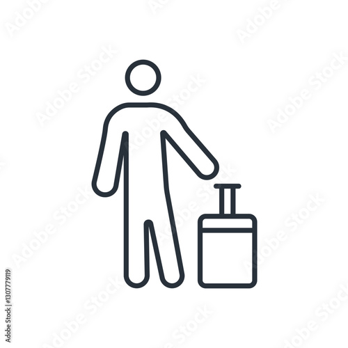 bell boy icons isolated on White Background. Flat style design