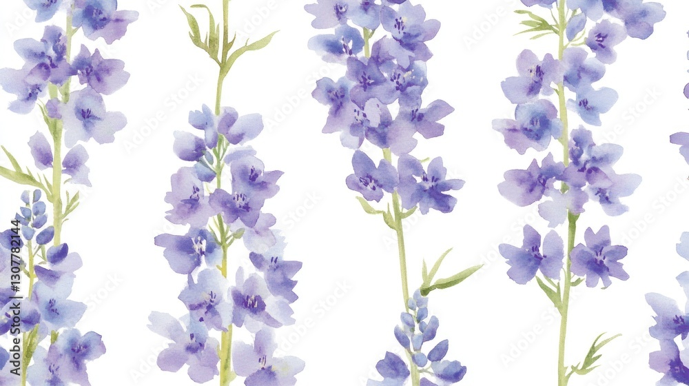 Obraz premium Abstract floral pattern, delicate lavender flowers, seamless design, for digital prints, fabric or wallpaper