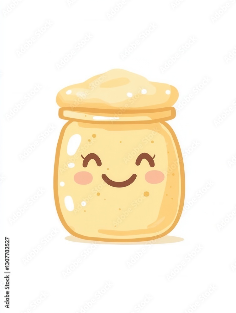 Cute baby food logo featuring a smiling apple puree jar designed in soft pastel colors for delightful feeding moments Generative AI Cute baby food logo featuring a smiling apple puree jar designed in soft pastel colors for delightful feeding moments Generative AI