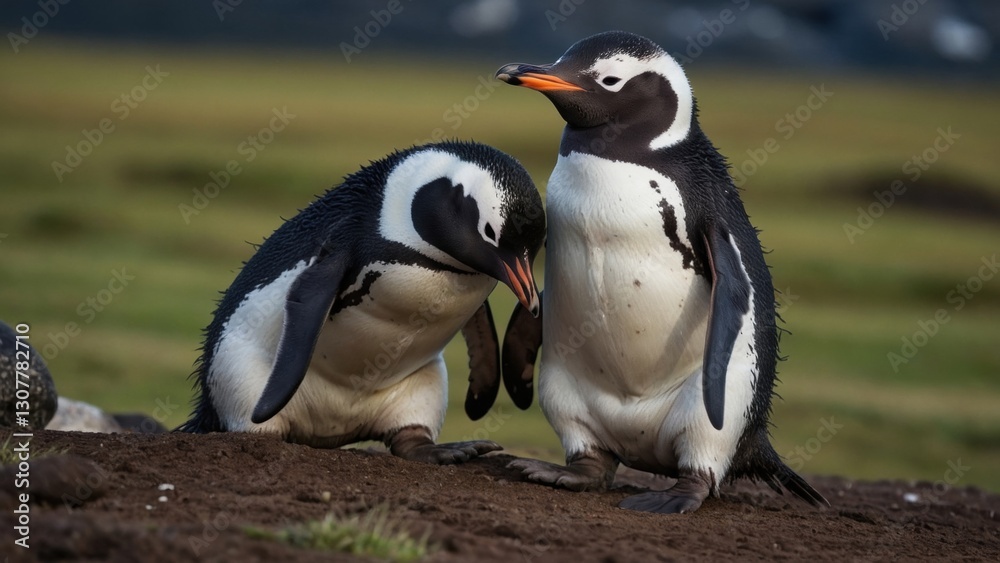 Naklejka premium Penguin Burst