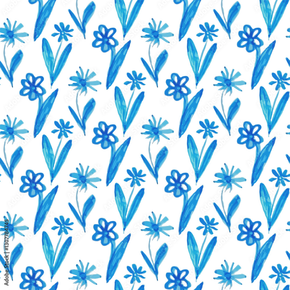 Fototapeta premium seamless floral pattern with flowers