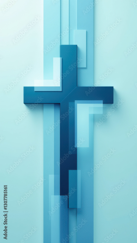 Obraz premium A modern artistic representation of a Christian cross.