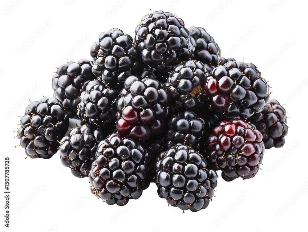 Isolated Pile of Fresh Blackberries Close-Up Isolated Pile of Fresh Blackberries Close-Up