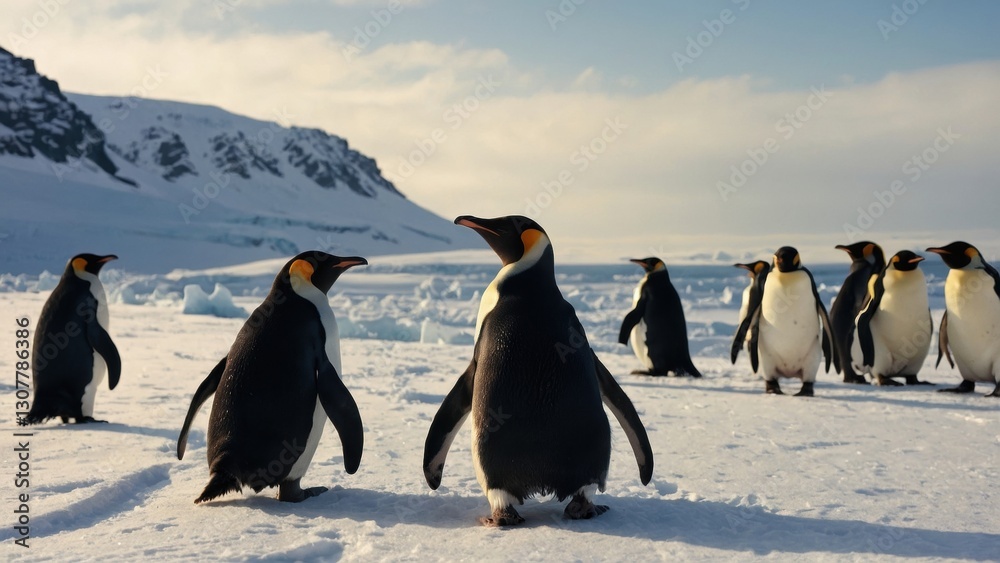 Obraz premium Penguin on Ice
