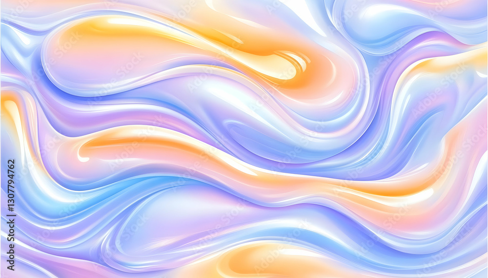 Obraz premium Pastel Swirls Abstract Fluid Art Background for Design