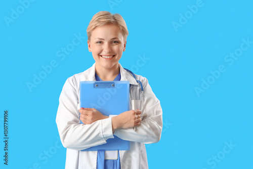 Female medical intern with ...