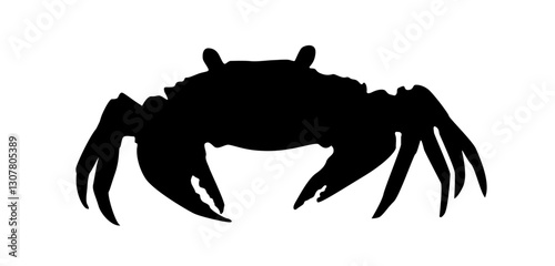 Crab walking silhouette