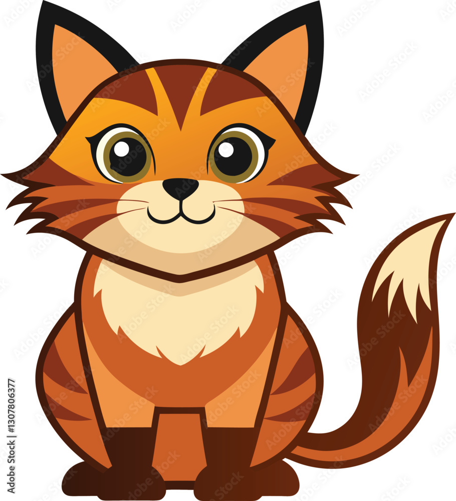 Obraz premium vector illustration of a cartoon cat