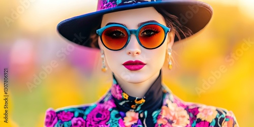fashionable intellectual woman with glasses - smart and stylish adult lady