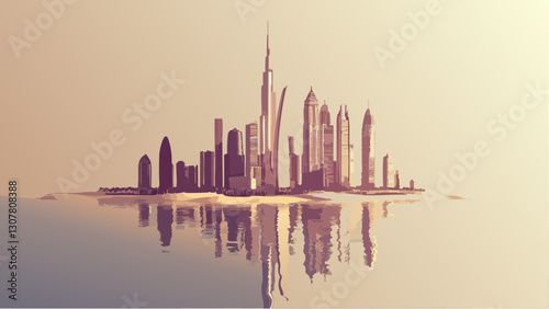 Dubai Skyline at Twilight