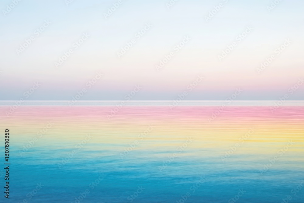 Serene Horizon Over Calm Waters at Dawn with Soft Pastel Colors Serene Horizon Over Calm Waters at Dawn with Soft Pastel Colors