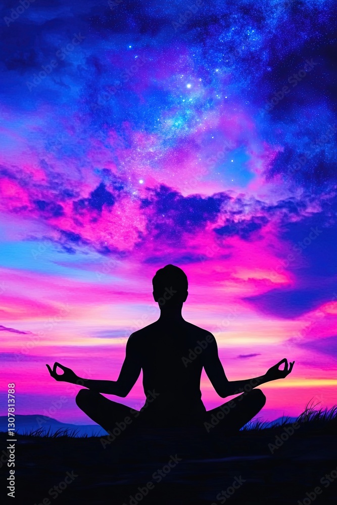 Fototapeta premium yoga concept with karmic energy and chakras