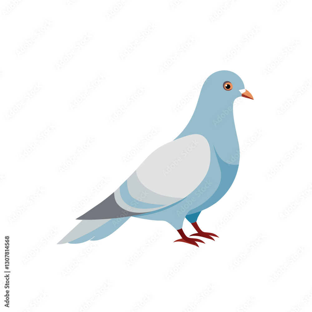 Fototapeta premium pigeon on white background