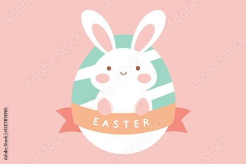  happy easter sunday vector art illustration