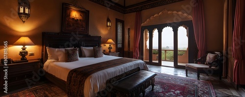 Neemrana Fort Palace, luxury heritage hotel on a hilltop photo