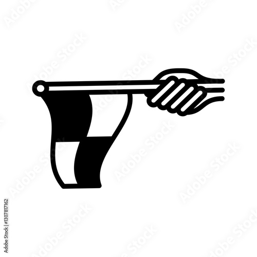 A black and white Offside icon