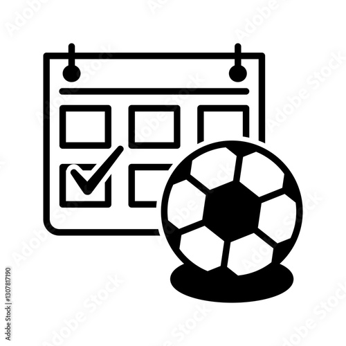 A black and white schedule icon