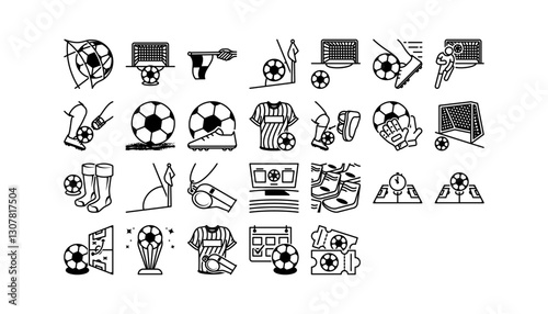 A black and white football icon