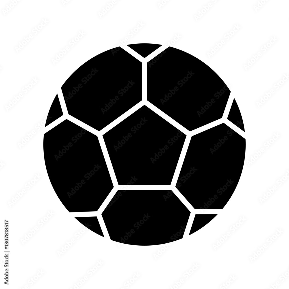 Obraz premium Simple Outline of a Soccer Ball on a White Background