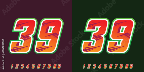 Racing number 93, starting racing number, sports jersey racing number