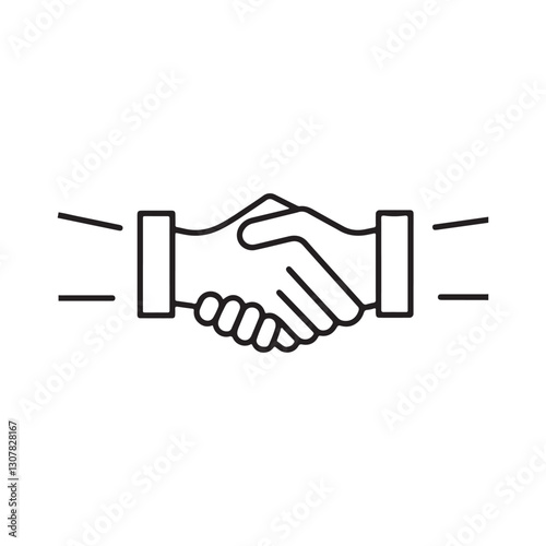 Handshake icon vector illustration artwork