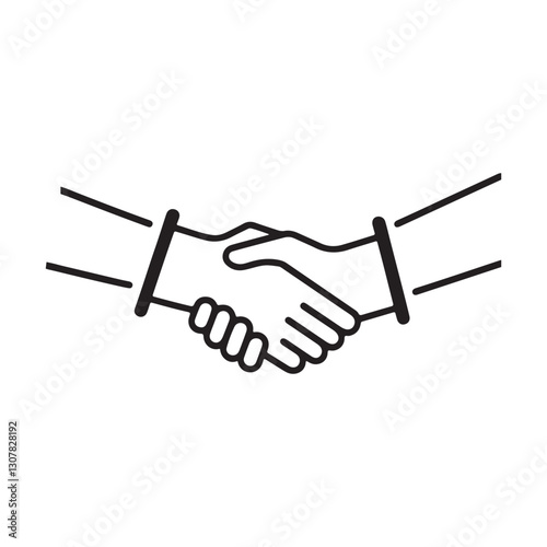 Handshake icon vector illustration artwork