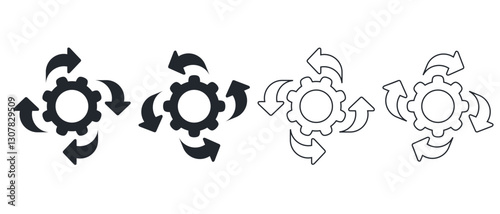 Process optimization icon. Illustration vector