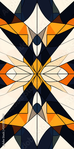Symmetrical Geometric Patterns: Abstract Art Design Background for Branding, Websites, and More card