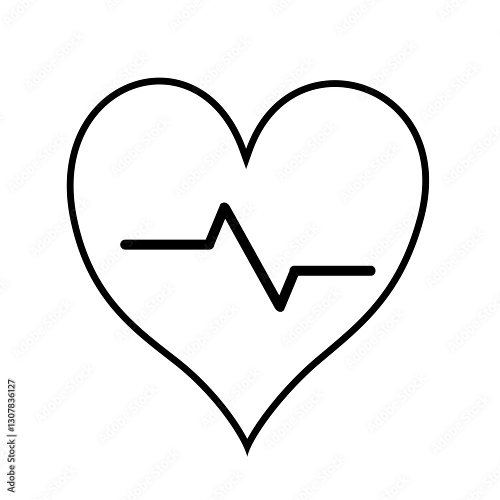 heart and heartbeat symbol