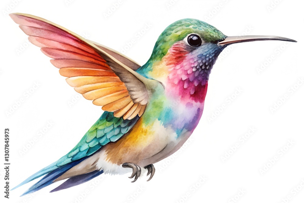 Fototapeta premium hummingbird on white background