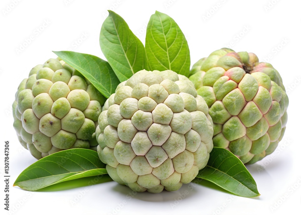 Obraz premium custard apples on white background
