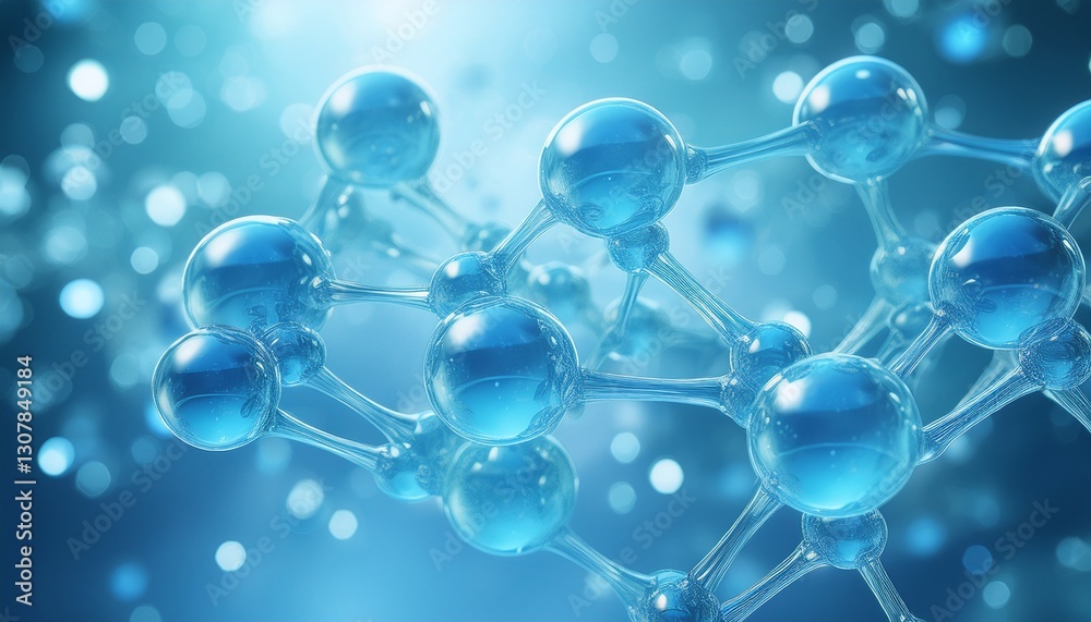 Generated image - 3d illustration of molecule model. Science background Generated image - 3d illustration of molecule model. Science background