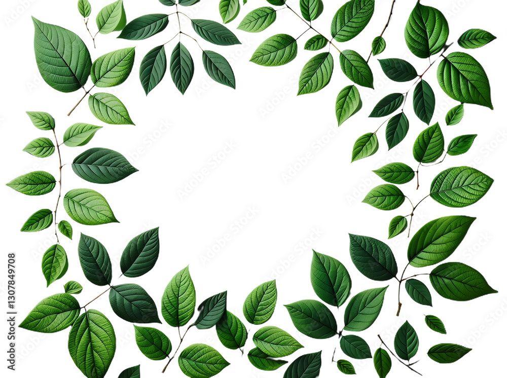 A vibrant collection of green leaves forming a circular frame on a dark background, perfect for nature-themed designs.
A vibrant collection of green leaves forming a circular frame on a dark background, perfect for nature-themed designs.
